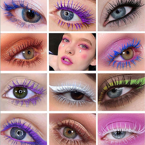 Joyeee Colored Mascara, 14 Colors Colorful Mascara Set, Waterproof and Smudgeproof Longlasting Mascara for Eyelashes, Cruelty Free Vegan Eye Makeup