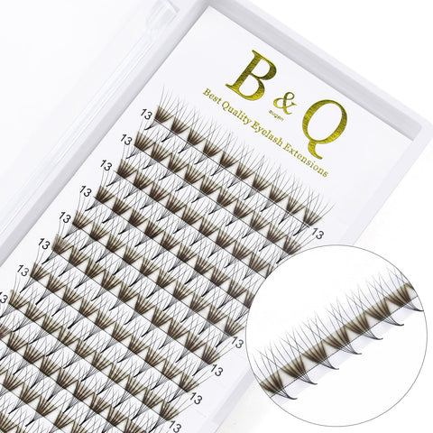 Premade Fans Eyelash Extensions 6D-C-0.10-15 Premade Volume Eyelash Extensions Pointed Base Fans 0.10 Premade Volume Fans C D Curl (6D-C-0.10,15 mm)