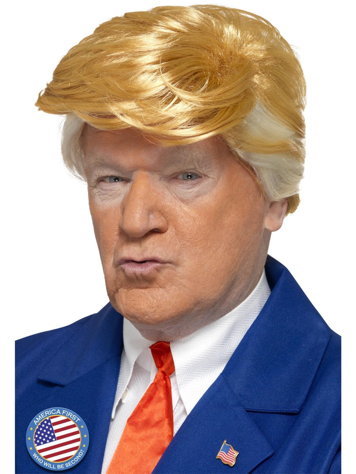 Smiffys President Wig, Blonde , Icons & Idols Fancy Dress, Adult Dress Up Wigs