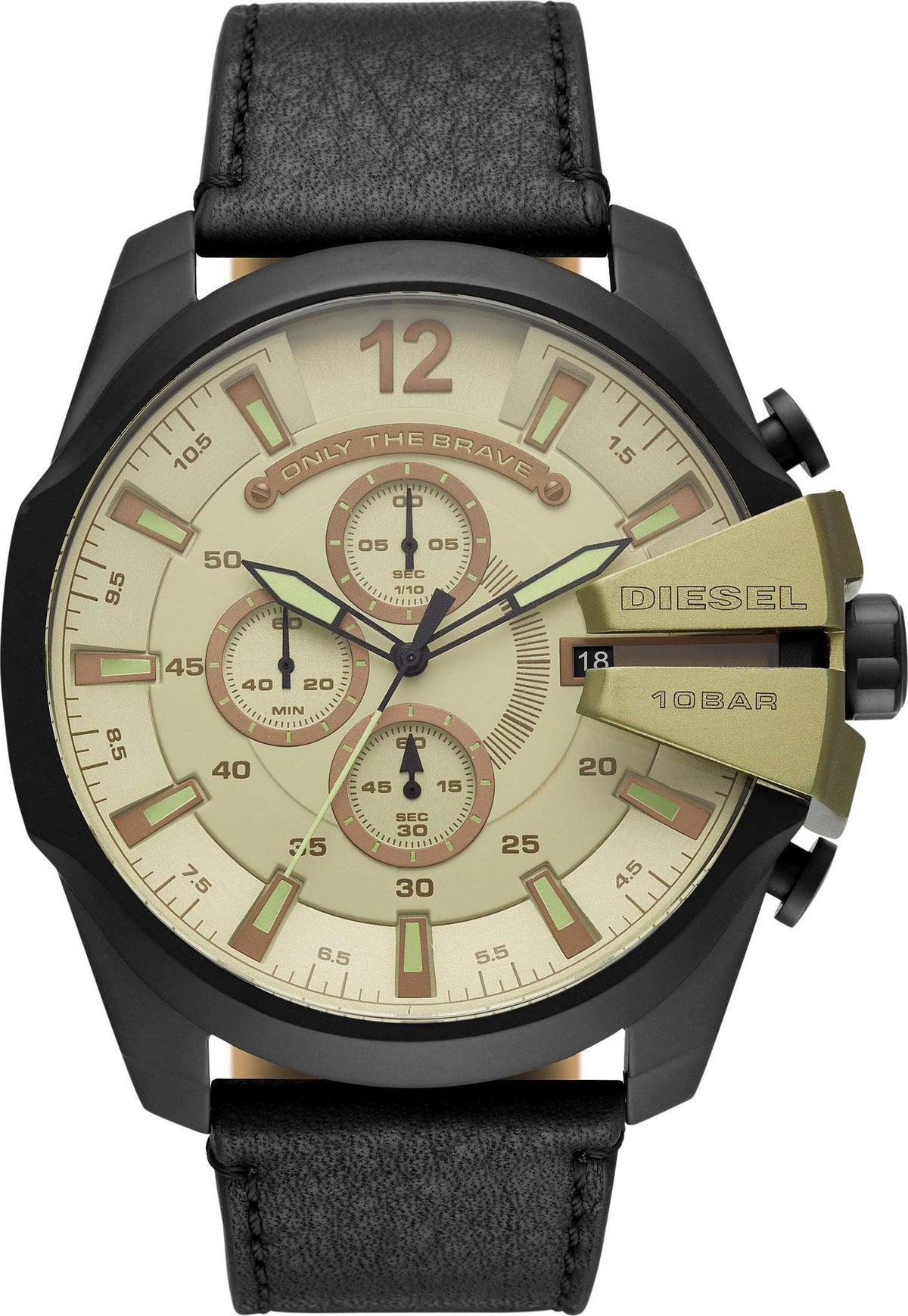 Diesel Mens Analogue Quartz Watch with Leather Strap DZ4495