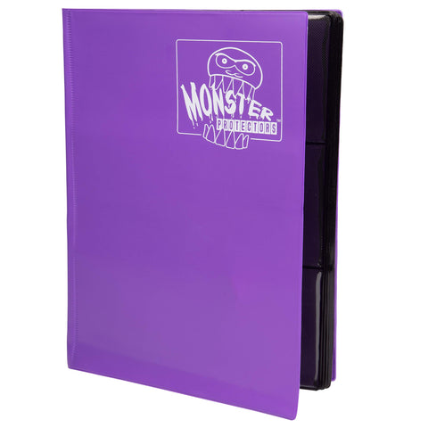 Monster Binder - 9 Pocket Trading Card Album - Matte Purple - Holds 360 Yugioh, Magic, and Pokemon Cards