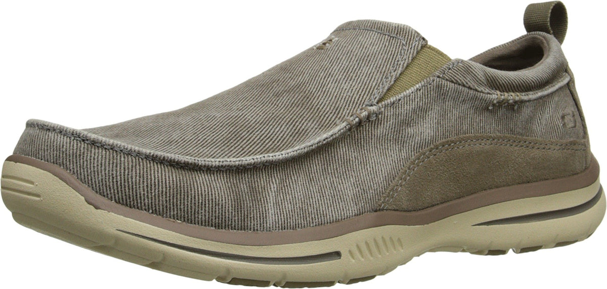 Skechers Men's Relaxed Fit Elected Drigo Slip-On Loafer,Taupe,11.5 D US