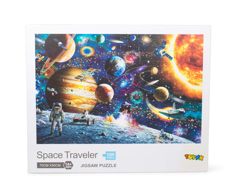 Space Traveler Space Puzzle 1000 Piece Jigsaw Puzzle | Fun Solar System Puzzle Games for Adults | Galaxy & Outer Space Astronaut Puzzles for Adults | Measures 27.5 x 20 Inches