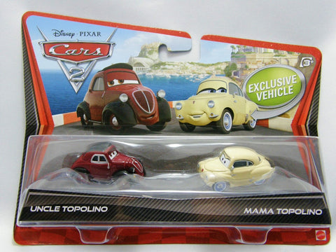 Disney Pixar Cars 2 Die-Cast Uncle Topolino and Mama Topolino 2-Pack 1:55 Scale