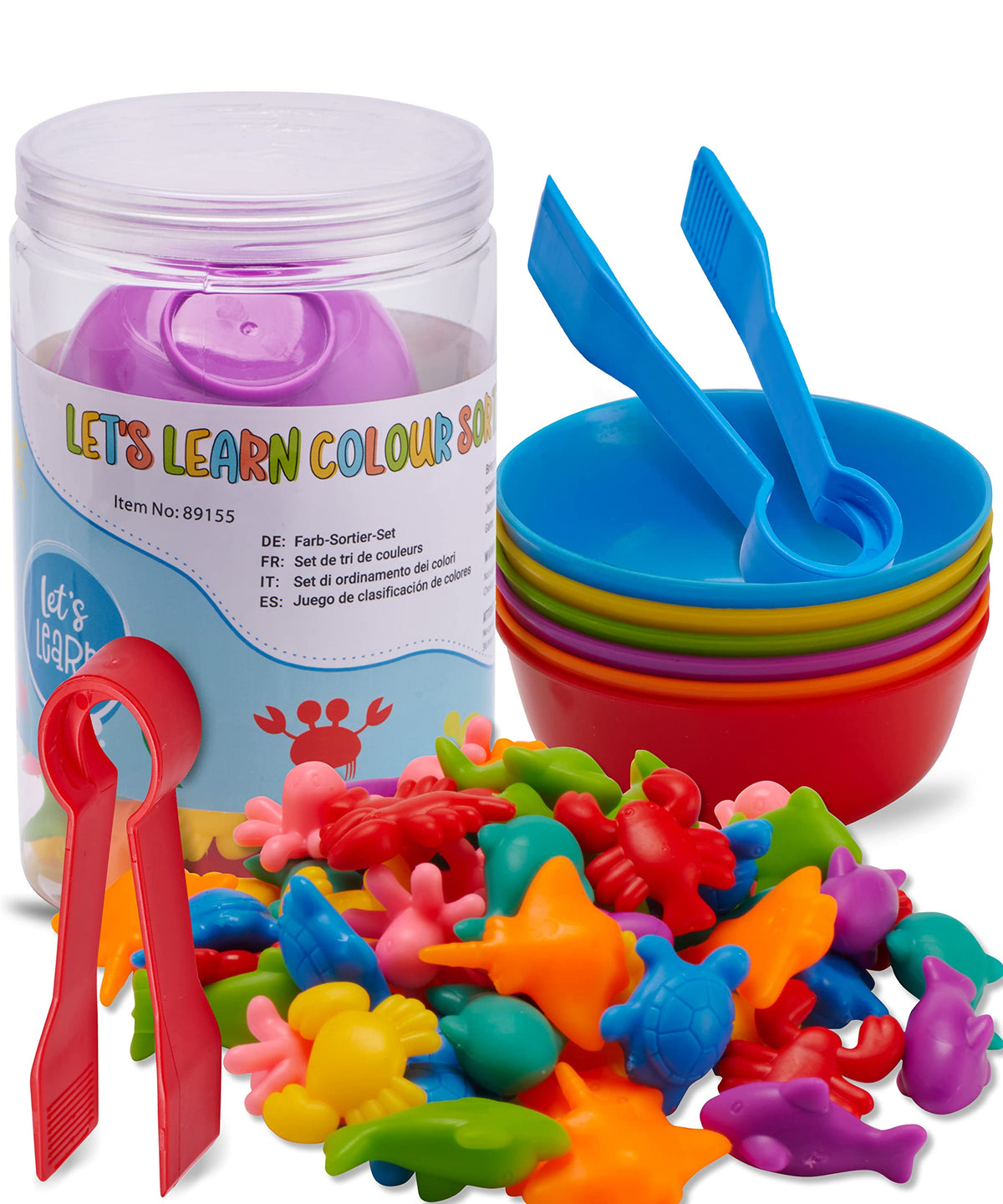 Jaques of London Colour Sorting Toys for Toddlers | Educational Toys for 3 4 5 Year olds | Under the Sea Counting Toys | Montessori Toys | Since 1795