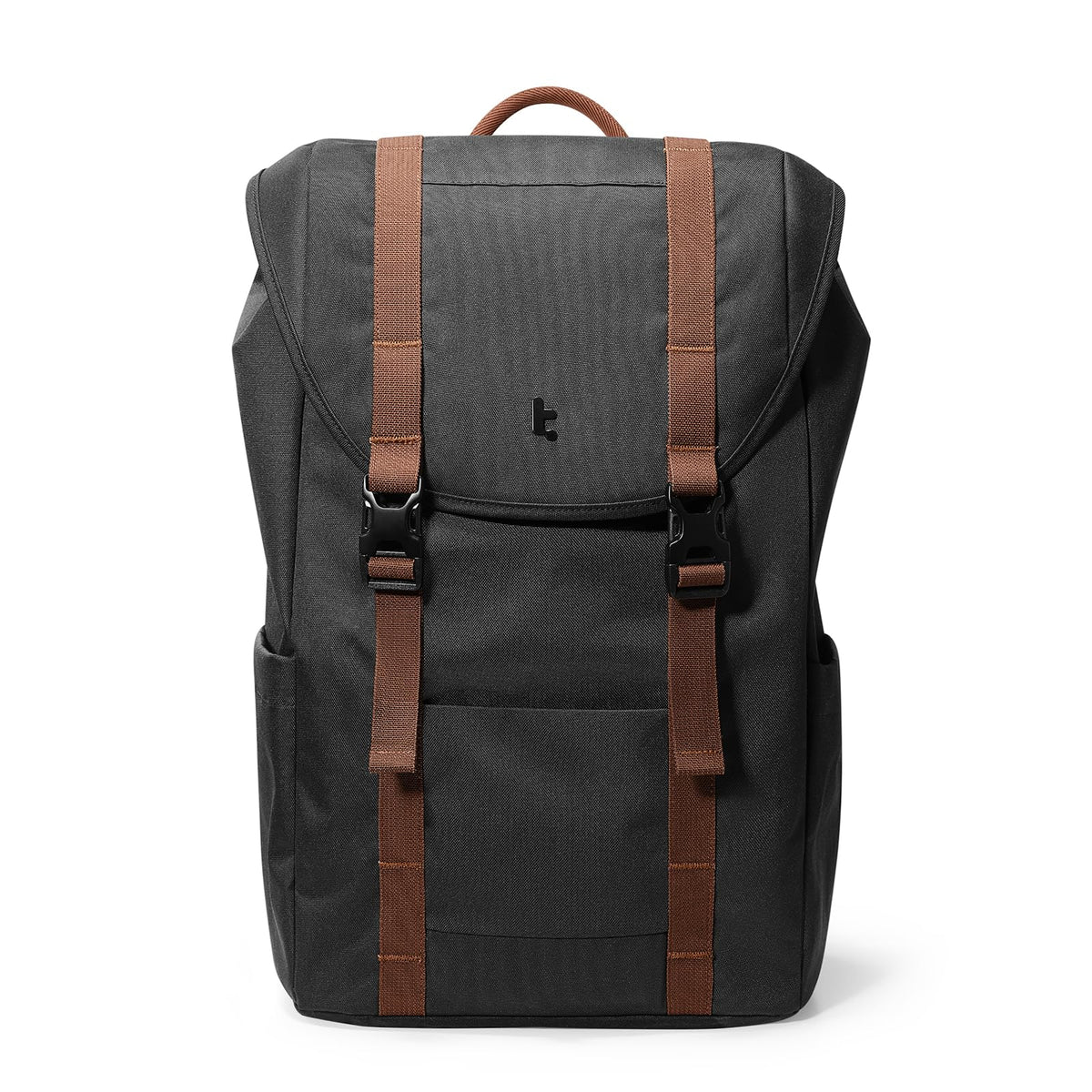 tomtoc Flap Laptop Backpack, Lightweight, Water-Resistant Travel Casual Daypack, Slim Durable Work-pack Rucksack for 13-16 Inch MacBook Laptop, Large Capacity, 22L, Black