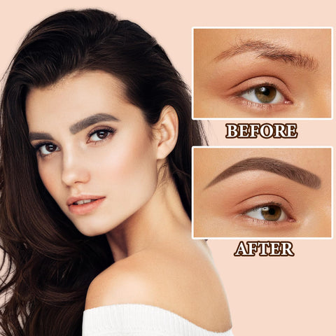 Eyebrow Stamp Stencil Kit,Brow Stamp Shaping Kit with 24 Reusable Stencils & 2 Eyebrow Brushes Eye Brow Makeup,Long Lasting Waterproof Eyebrow Stamp Pomade for Women(Black)