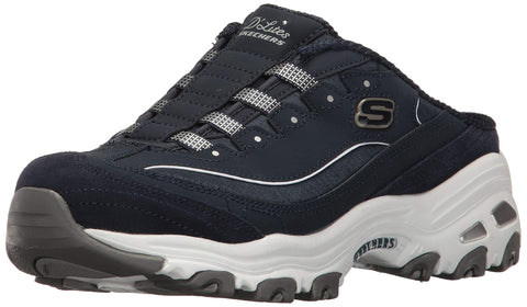 Skechers Sport Women's D'Lites Navy/White Slip-On Mule Sneaker 6.5 W US