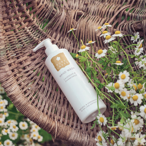 Pure Lakes Lavender & Chamomile Hand Wash - Pump | Organic Hand Wash with Lavender & Chamomile Essential Oils | Vegan Hand Wash Made with Organic Ingredients | 250ml