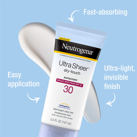 Neutrogena Ultra Sheer Spf#30 Dry Touch 5 Ounce (147ml) (2 Pack)