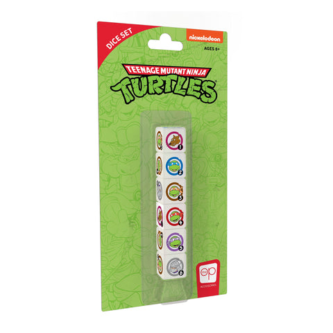 Teenage Mutant Ninja Turtles Dice Set | Collectible d6 Dice Featuring TMNT Characters - Splinter, Leonardo, Michelangelo, Raphael, Donatello, and Shredder | Officially Licensed 6-Sided Dice