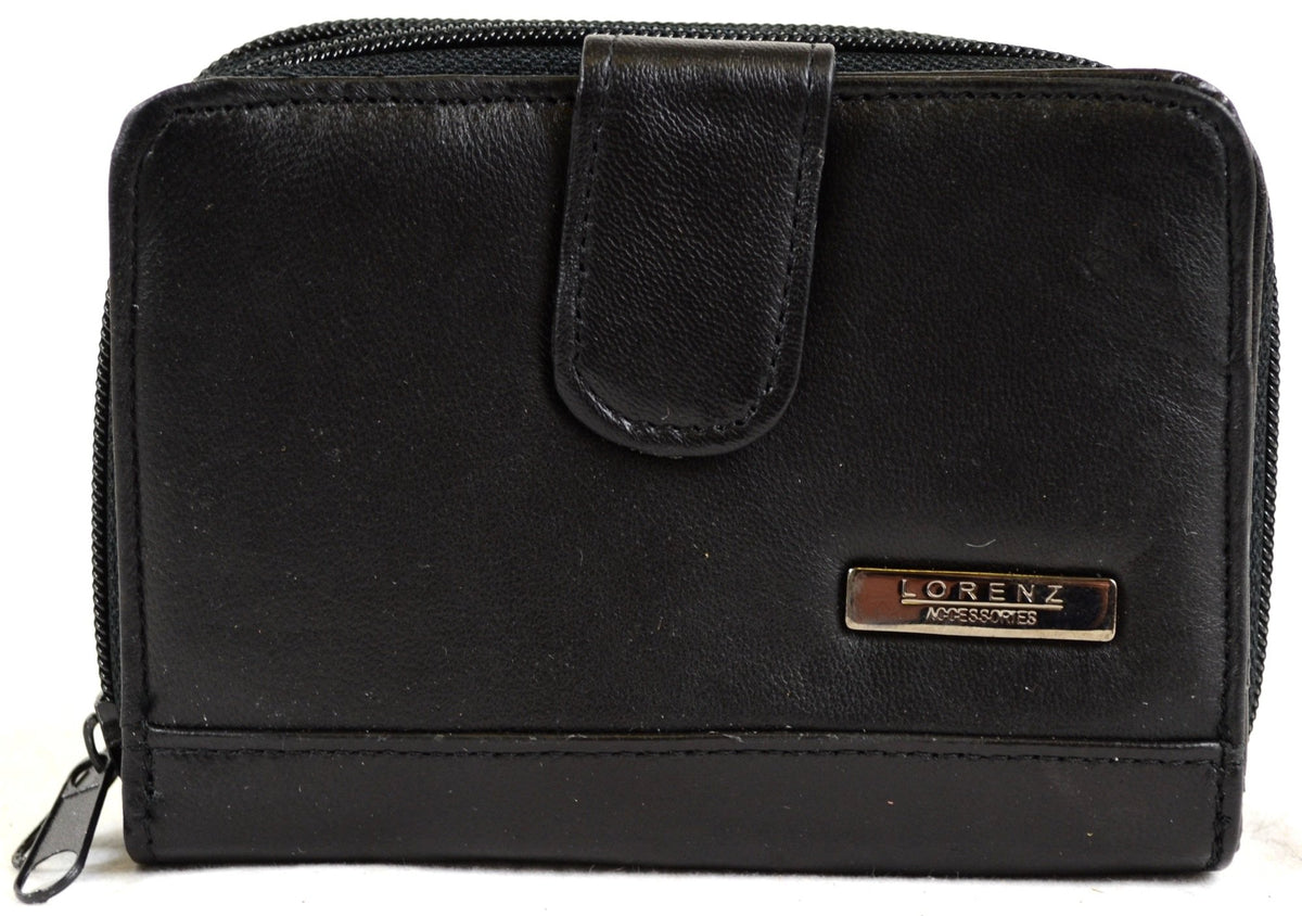 SNUGRUGS Womens Super Soft Nappa Leather Bi-Fold Purse with Multiple Compartments and Slots