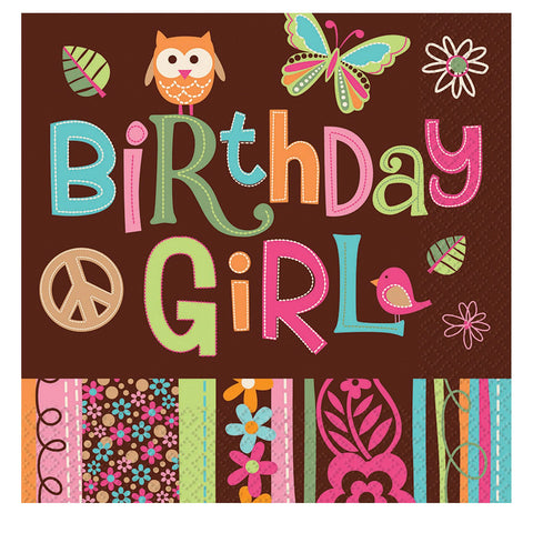 Amscan Lunch Napkins | Hippie Chick Collection | Party Accessory