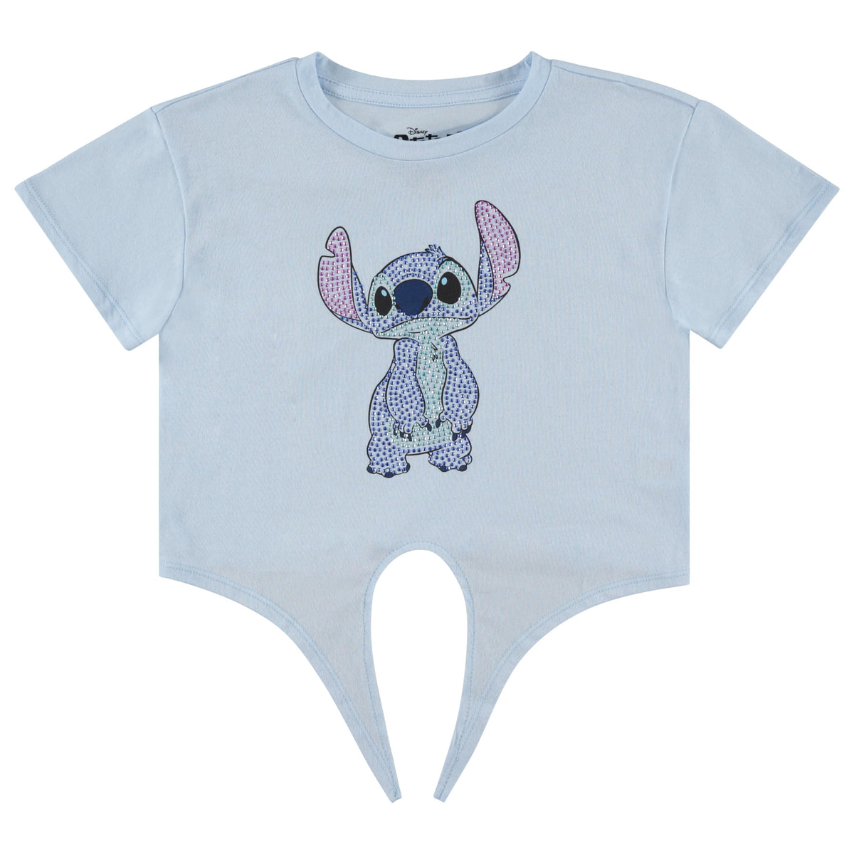 Disney Lilo and Stitch Girls Short Sleeve T-Shirt- Stitch & Angel Girls Tee with Rhinestones Sizes 4-16