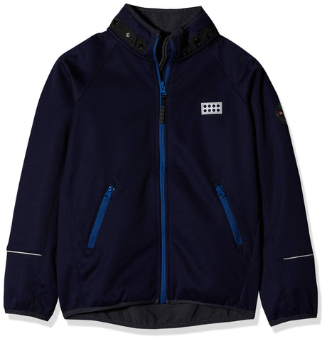 LEGO Wear Kids Softshell Jacket with Detachable Hood, Dark Navy, 14 Years