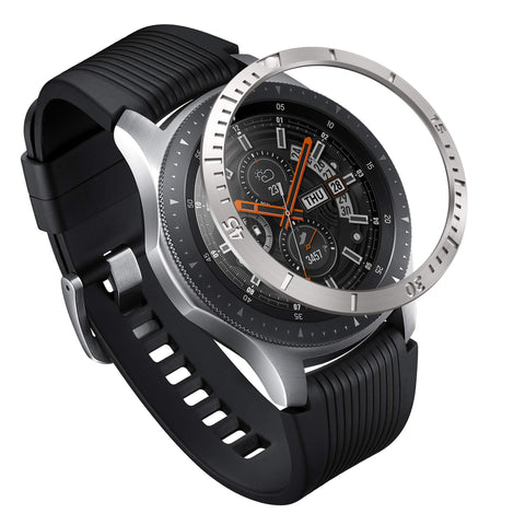 Ringke Bezel Styling for Galaxy Watch 46mm / Galaxy Gear S3 Frontier & Classic Bezel Ring Adhesive Cover Anti Scratch Stainless Steel Protection [Stainless] for Galaxy Watch Accessory GW-46-02