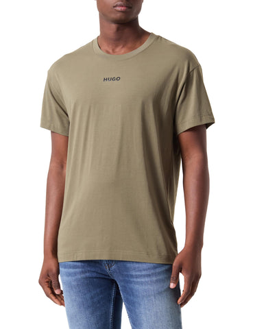 HUGO Men's Linked Pyjama T Shirt, Open Green345, L