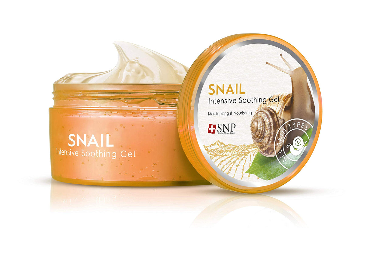 SNP - Intensive Snail Soothing Gel - Maximum Cooling & Moisturization for All Sensitive Skin Types - Excellent After Sun Care Relief - 300g