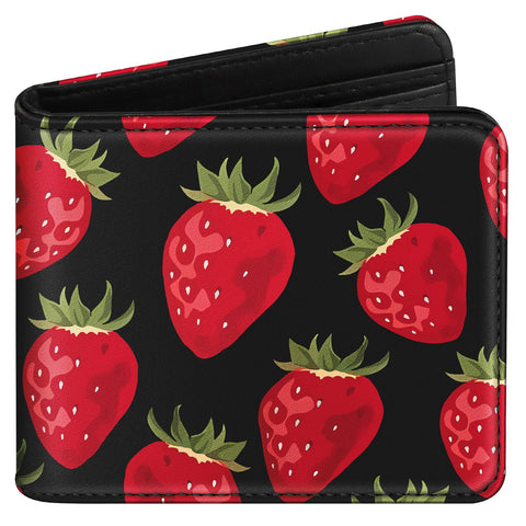 Bistup Girls Wallet Cute Leather Bifold Wallet Strawberry for Teen Girls Women Girly Pretty Credit Card Cash Id Holder Rfid Blocking Aesthetic Bi Fold Small Wallets With Coin Pocket Slim Aesthetic