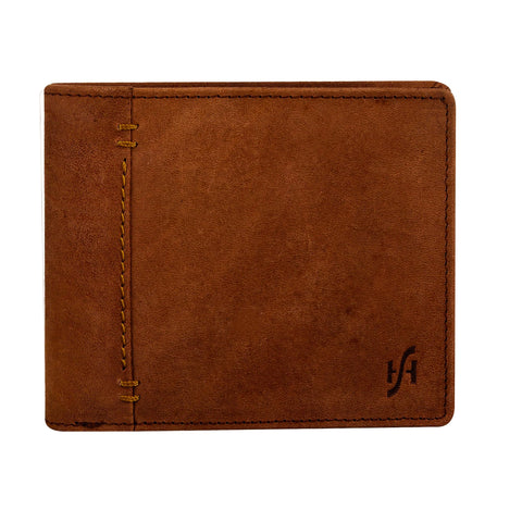 Starhide Men's RFID Blocking Real Distressed Hunter Leather Trifold Wallet Credit Card Holder Id And Coin Purse Billfold 1055 Brown