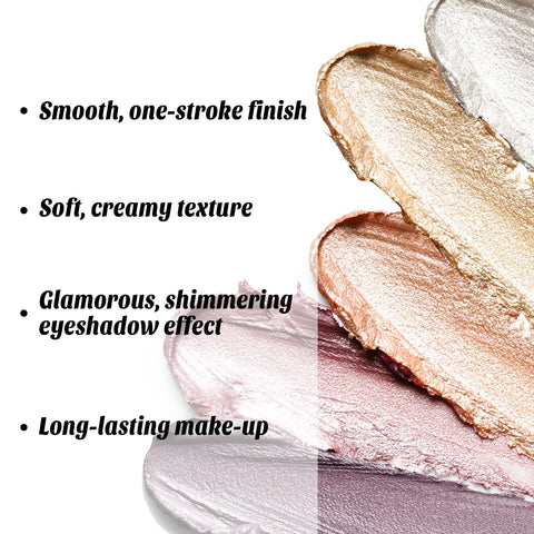 Boobeen Glitter Eyeshadow Stick, Cream Highlighter Shimmer Eye Brightener Pen for Women, Waterproof Eye Shadow Stick to a Create Multi-Dimensional Eyes Look