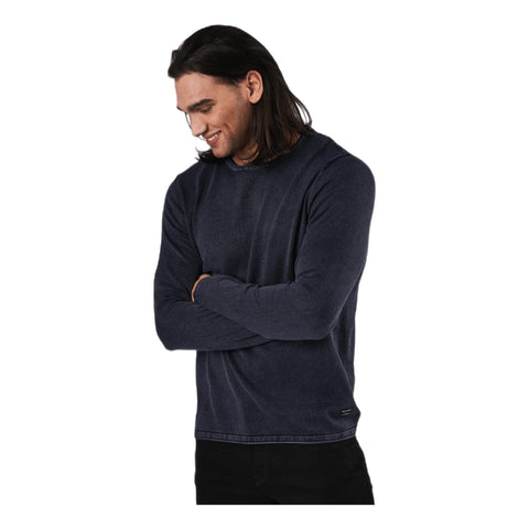 Jack & Jones Men's Jjeleo Knit Crew Neck Noos Sweater, Bleu Marine, M