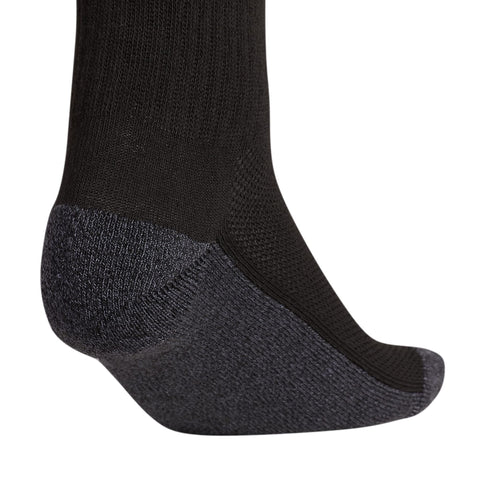 adidas Kids-Boy's/Girl's Cushioned Angle Stripe Crew Socks (6-Pair), Black/Onix Grey/Night Grey, Large