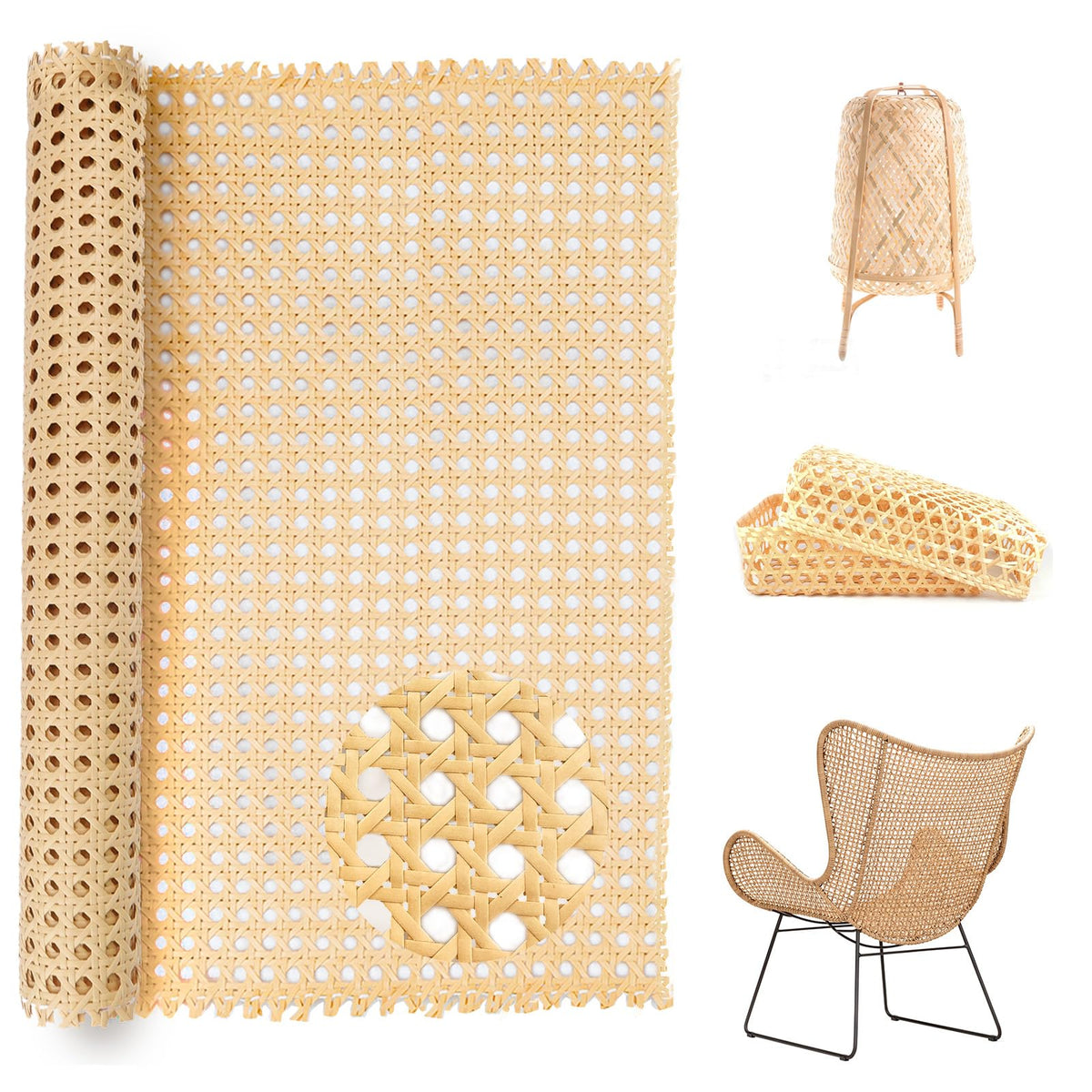 QGGTQG Rattan Webbing 40 x 100 cm Cane Webbing Rattan Viennese Wicker Chair Furniture Waterproof Plastic Wide Rattan Webbing Handmade Rattan for DIY Crafts, Home Decoration (Rattan Webbing)
