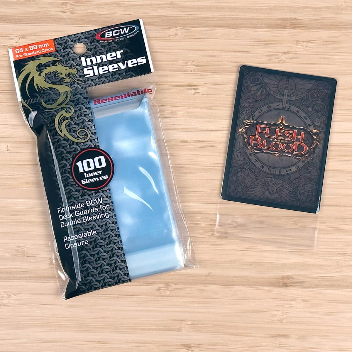 BCW Resealable Inner Sleeves Standard - 1 Pack 100 Sleeves