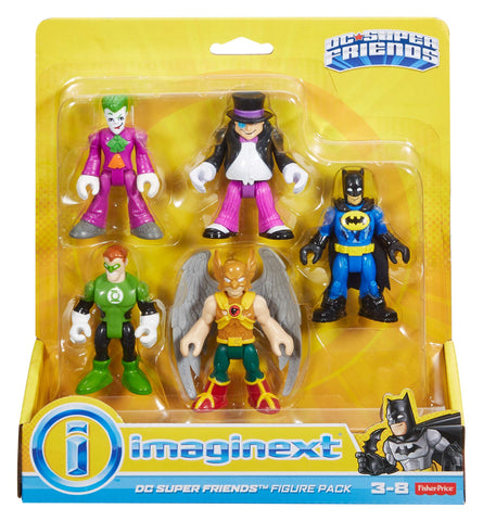 Fisher-Price Imaginext DC Super Friends 5-Piece Heroes & Villains Pack - Batman-Themed Toy Figurines