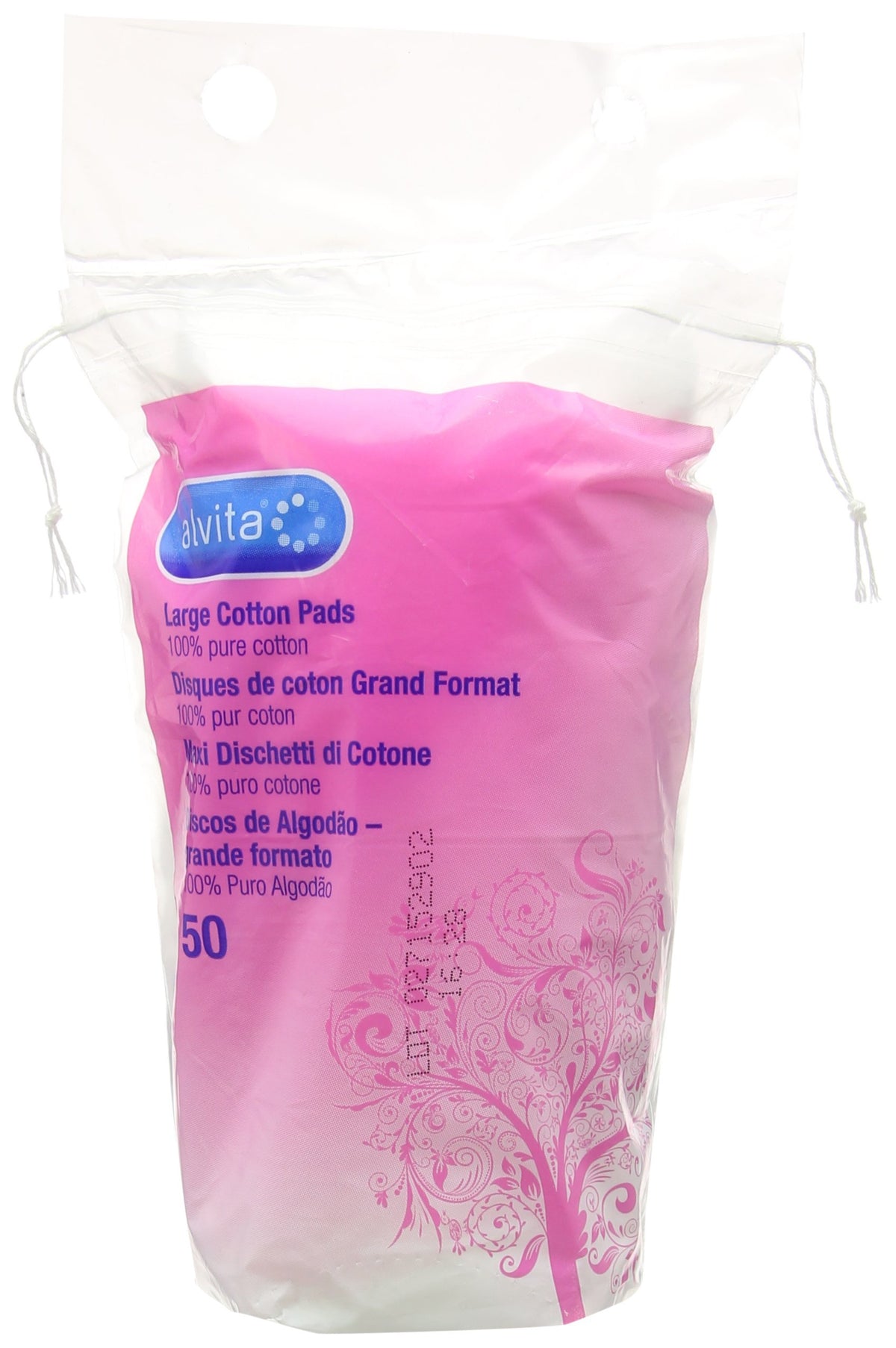 Alvita Large Cotton Pads, 50 Pads