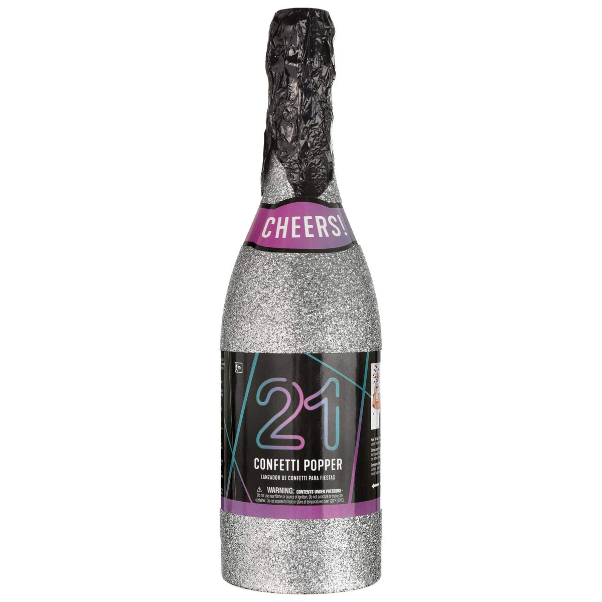 Finally 21 Confetti Bottle Popper - 12.75ÃƒÆ’Ã†â€™Ãƒâ€šÃ‚Â¢ÃƒÆ’Ã‚Â¢ÃƒÂ¢Ã¢â€šÂ¬Ã…Â¡Ãƒâ€šÃ‚Â¬ÃƒÆ’Ã¢â‚¬Å¡Ãƒâ€šÃ‚Â (Pack of 1) - Multicolor Foil & Tissue - Celebration Pop for Milestone Birthday