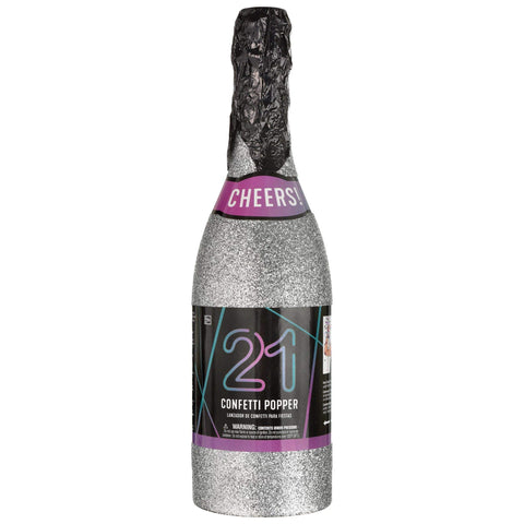 Finally 21 Confetti Bottle Popper - 12.75ÃƒÆ’Ã†â€™Ãƒâ€šÃ‚Â¢ÃƒÆ’Ã‚Â¢ÃƒÂ¢Ã¢â€šÂ¬Ã…Â¡Ãƒâ€šÃ‚Â¬ÃƒÆ’Ã¢â‚¬Å¡Ãƒâ€šÃ‚Â (Pack of 1) - Multicolor Foil & Tissue - Celebration Pop for Milestone Birthday