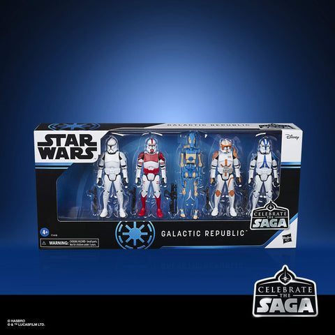 STAR WARS Celebrate The Saga Toys Galactic Republic Figure Set, 3.75-Inch-Scale Collectible Action Figure 5-Pack for Kids Ages 4 and Up