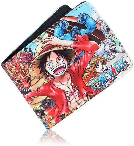 Roffatide Anime Wallets for Men Bi-Fold Short Wallet Faux Leather Travel Slim Wallet with ID Window