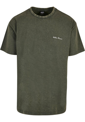 Urban Classics Men's Oversized Small Embroidery tee T-Shirt, Bottle Green, M