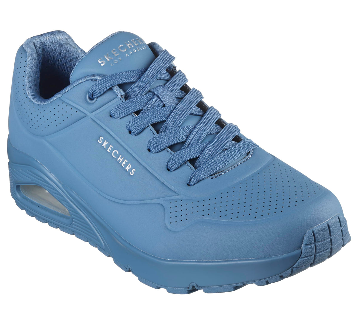 Skechers Men's Uno Stand on Air Trainers, Denim Durabuck Mesh, 8