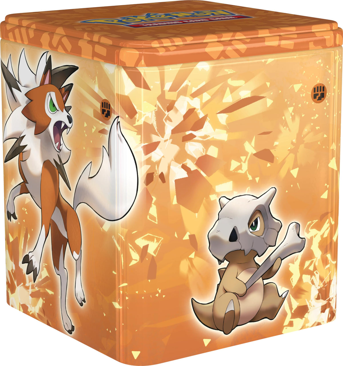 PokÃƒÂ©mon TCG: Fighting Stacking Tin - Lycanroc (3 Booster Packs & Coin)