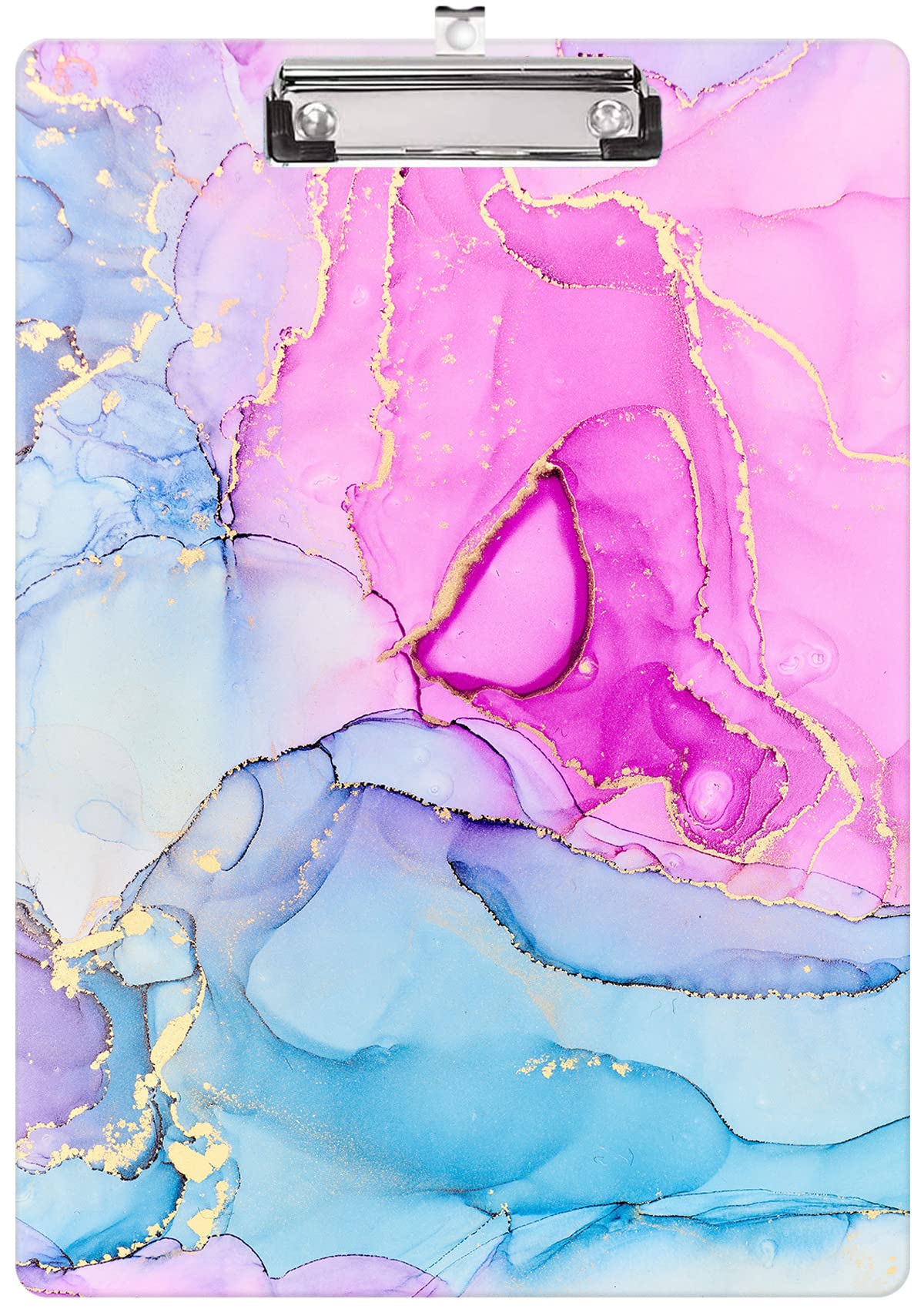 Fashion Clipboard, A4 Letter Size Wooden Decorative Clipboards for Teacher, Nurse, Doctor,Student and Kids, Cute Design for Standard Size 12.2" x 8.9"(C-Lovely Marble)