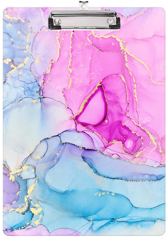 Fashion Clipboard, A4 Letter Size Wooden Decorative Clipboards for Teacher, Nurse, Doctor,Student and Kids, Cute Design for Standard Size 12.2" x 8.9"(C-Lovely Marble)