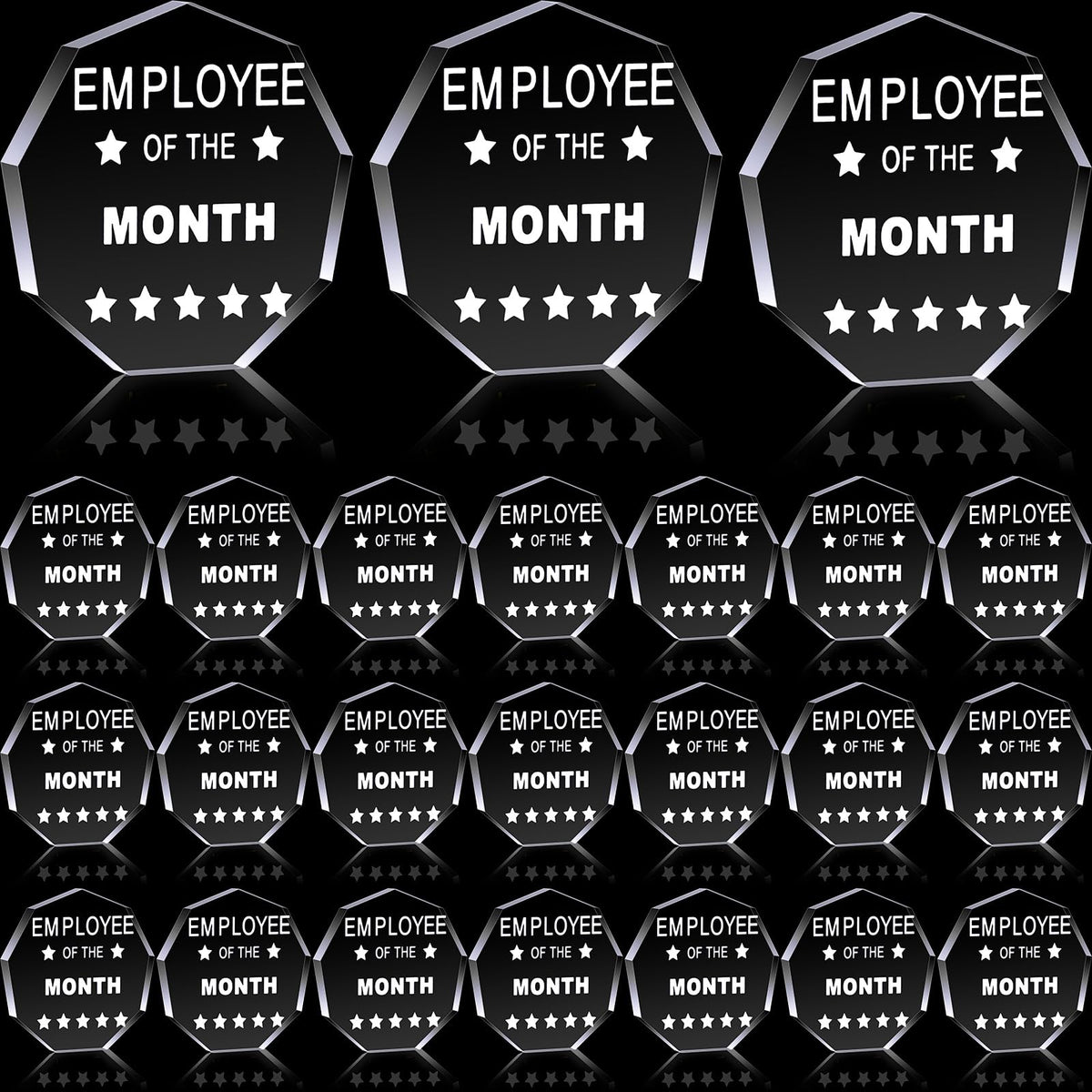 Huquary 24 Pcs Employee Appreciation Awards for Coworker Acrylic Thank You Gifts Trophy May You Be Proud of The Work You Do Prizes for Adults Colleague Retirement Farewell Motivational Gift