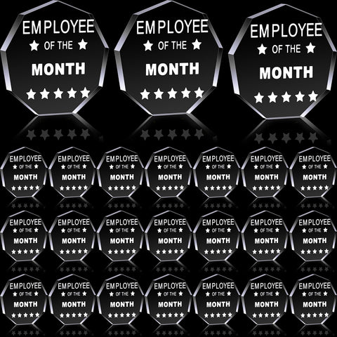 Huquary 24 Pcs Employee Appreciation Awards for Coworker Acrylic Thank You Gifts Trophy May You Be Proud of The Work You Do Prizes for Adults Colleague Retirement Farewell Motivational Gift