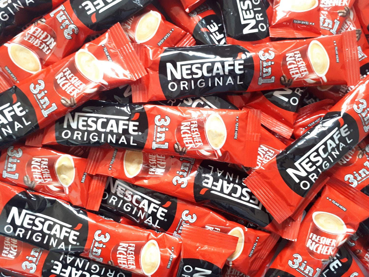 Nescafe 3in1 Original EU Made Long Expiry Date Individual Instant Coffee Sachets (200 sachets)