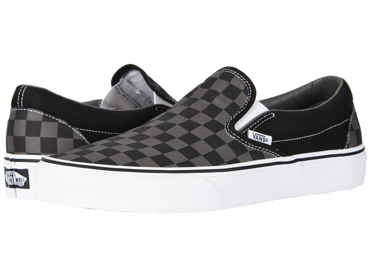 Vans Slip On, Black Pewter Checkerboard, 11 Women/9.5 Men