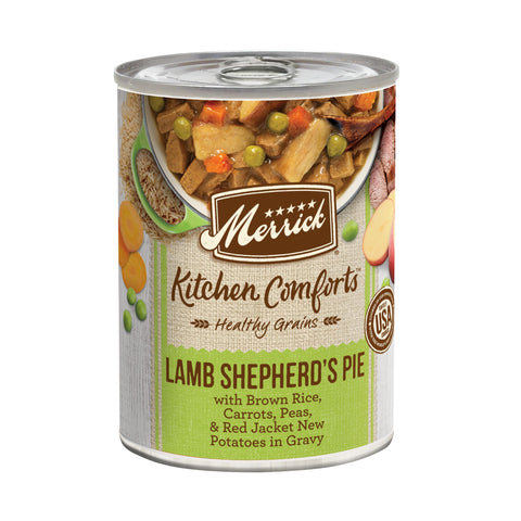Merrick Kitchen Comforts Healthy Natural Canned Adult Dog Food with Gravy, ShepherdÃƒÆ’Ã†â€™Ãƒâ€šÃ‚Â¢ÃƒÆ’Ã‚Â¢ÃƒÂ¢Ã¢â€šÂ¬Ã…Â¡Ãƒâ€šÃ‚Â¬ÃƒÆ’Ã‚Â¢ÃƒÂ¢Ã¢â€šÂ¬Ã…Â¾Ãƒâ€šÃ‚Â¢s Pie with Lamb and Rice - (12) 12.7 oz. Cans