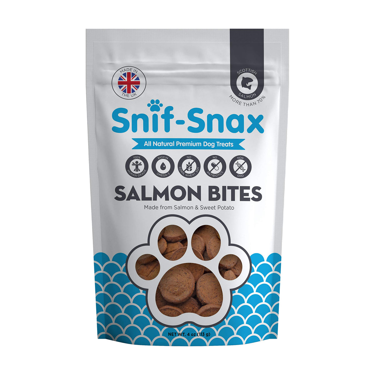 Snif-SnaxÃƒÆ’Ã†â€™Ãƒâ€ Ã¢â‚¬â„¢ÃƒÆ’Ã¢â‚¬Å¡Ãƒâ€šÃ‚Â¢ÃƒÆ’Ã†â€™Ãƒâ€šÃ‚Â¢ÃƒÆ’Ã‚Â¢ÃƒÂ¢Ã¢â€šÂ¬Ã…Â¡Ãƒâ€šÃ‚Â¬ÃƒÆ’Ã¢â‚¬Â¦Ãƒâ€šÃ‚Â¾ÃƒÆ’Ã†â€™ÃƒÂ¢Ã¢â€šÂ¬Ã…Â¡ÃƒÆ’Ã¢â‚¬Å¡Ãƒâ€šÃ‚Â¢ Human Grade Dog Treats - All-Natural Smoked Salmon & Sweet Potato Bites, 4oz
