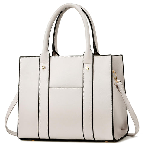 COCIFER The Tote Bag Crossbody Purses for Women Shoulder Bag Handbags PU Leather Top Handle Bags with zipper (Light Grey xw)