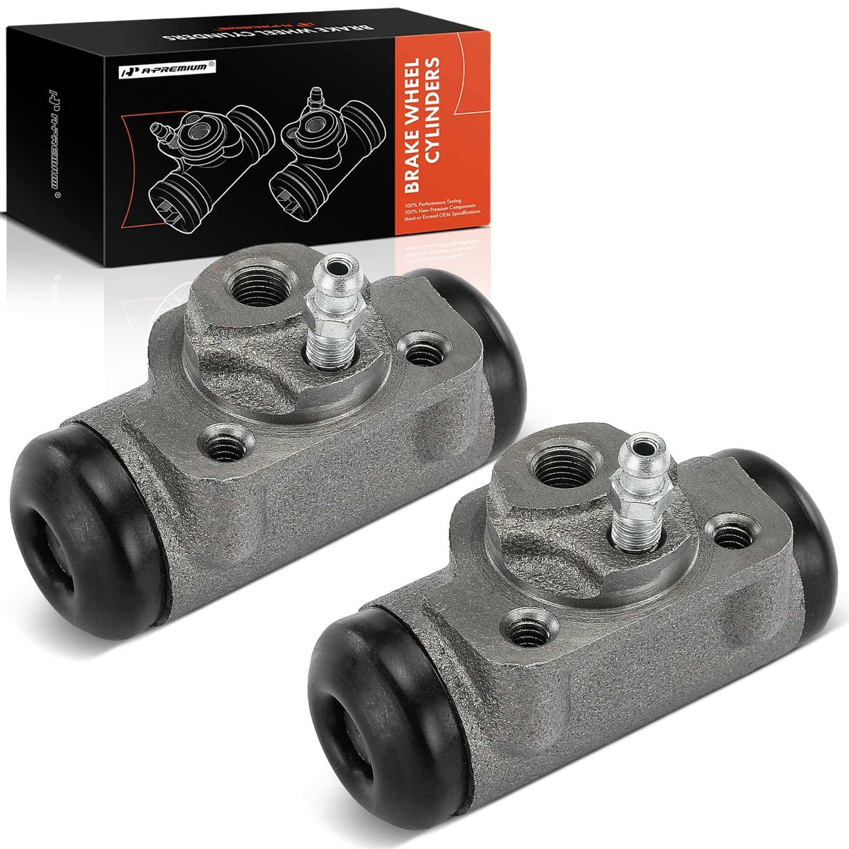 A-Premium Rear Driver and Passenger Drum Brake Wheel Cylinder Compatible with Select Ford, Mazda and Mercury Models - Mustang 1980-1993, Thunderbird, B2300, B3000, B4000, Capri, Cougar, 2-PC Set