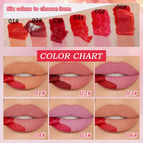 XiaoTu 6 Colors Peel Off Lip Stain Tint,Magic Tattoo Color Tear Off Matte Liquid Lipstick Nude Lip Gloss Sets for Women,Waterproof Long Lasting Non-stick Cup Peel Off Lip Tint Stain Makeup Set