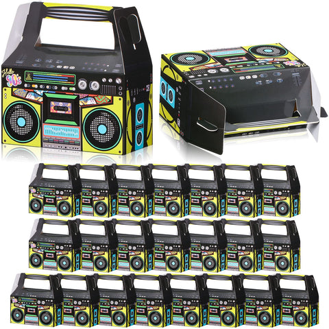 Zonon 24 Pcs 80s Party Decoration 90s Party Decoration Novelty Boom Favor Retro Radio Decorations Hip Hop Theme Table Centerpieces for Back to 80s 90s Party Favor Supplies(90s)